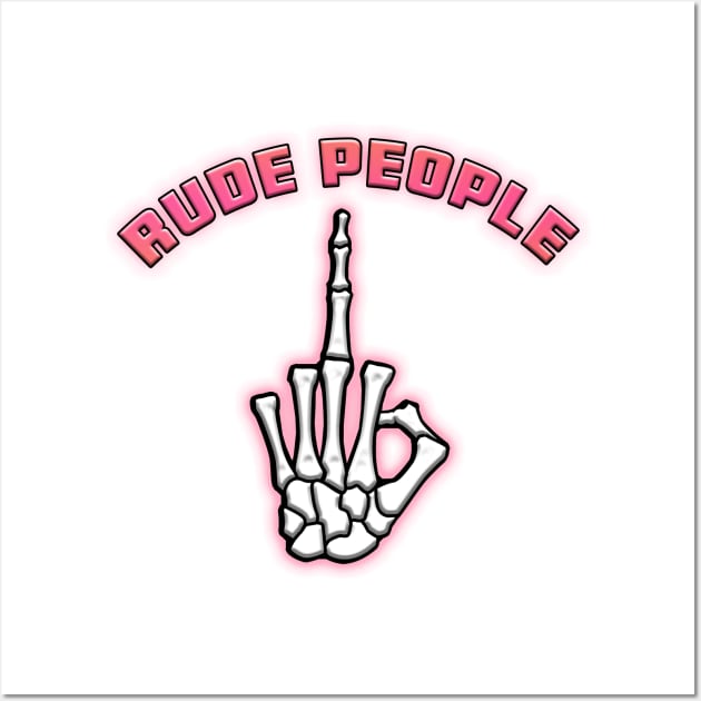 Fuck Rude People Pink Wall Art by Shawnsonart